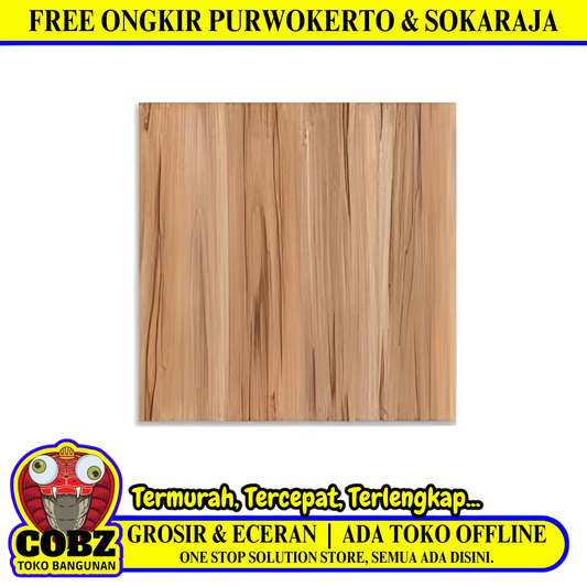 50 CM x 50 CM / KOBIN CEDAR Keramik Lantai Rumah Glossy Coffe Dus