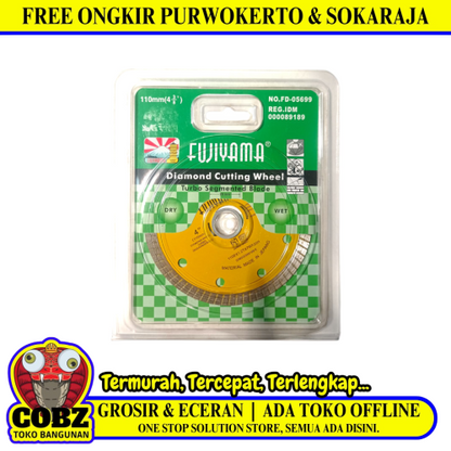 4 IN / FUJIYAMA Turbo Mata Gerinda Potong Keramik Diamond Cutting Wheel