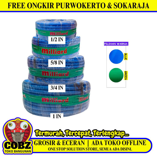 MILLIARD DOFF Selang Air Universal Taman Cuci Mobil Elastis Roll