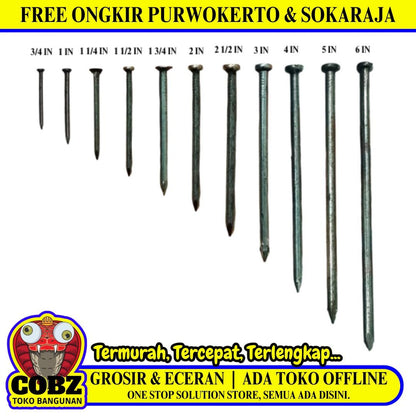 TM Paku Kayu Triplek Kaso Usuk Plafon Papan Furniture Besi KG