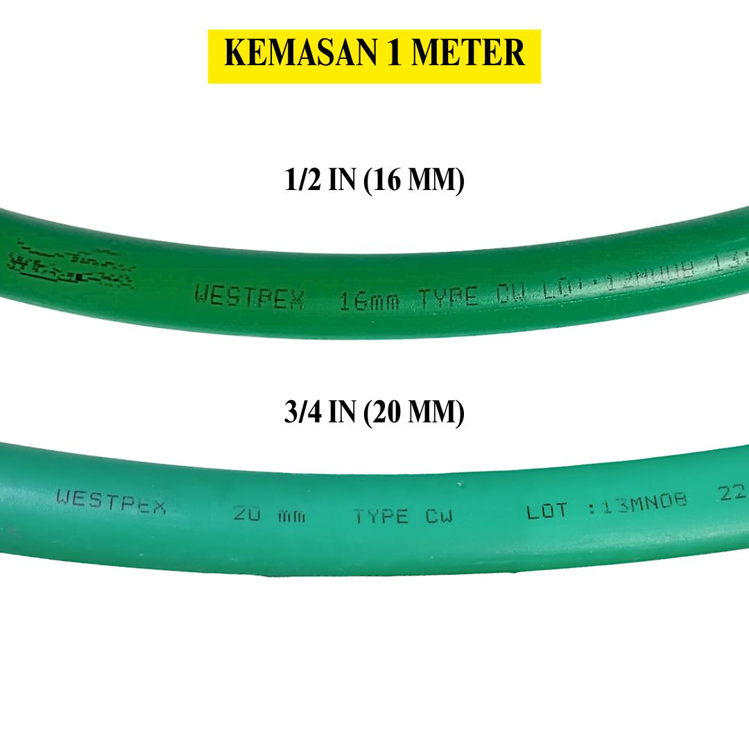 WESPEX GREEN Selang Air Dingin Pipa PEX Water Heater Meter