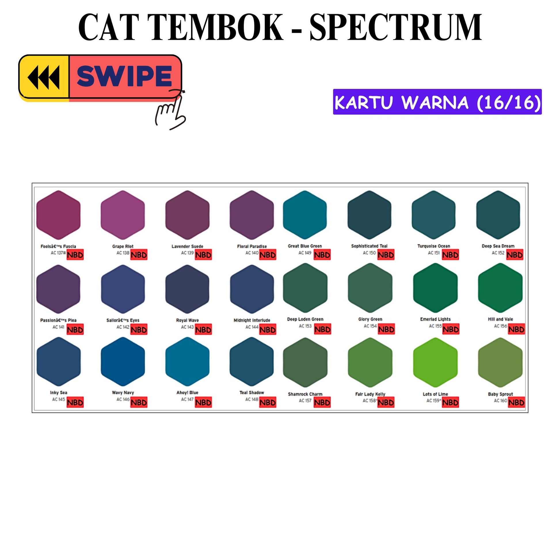 5 KG / SPECTRUM Cat Tembok Beton Plafon Wall Paint Galon