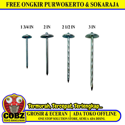 TM Paku Kayu Payung Atap Seng Asbes Roofing KG