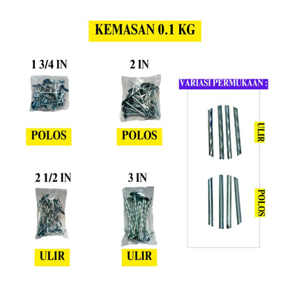 TM Paku Kayu Payung Atap Seng Asbes Roofing KG