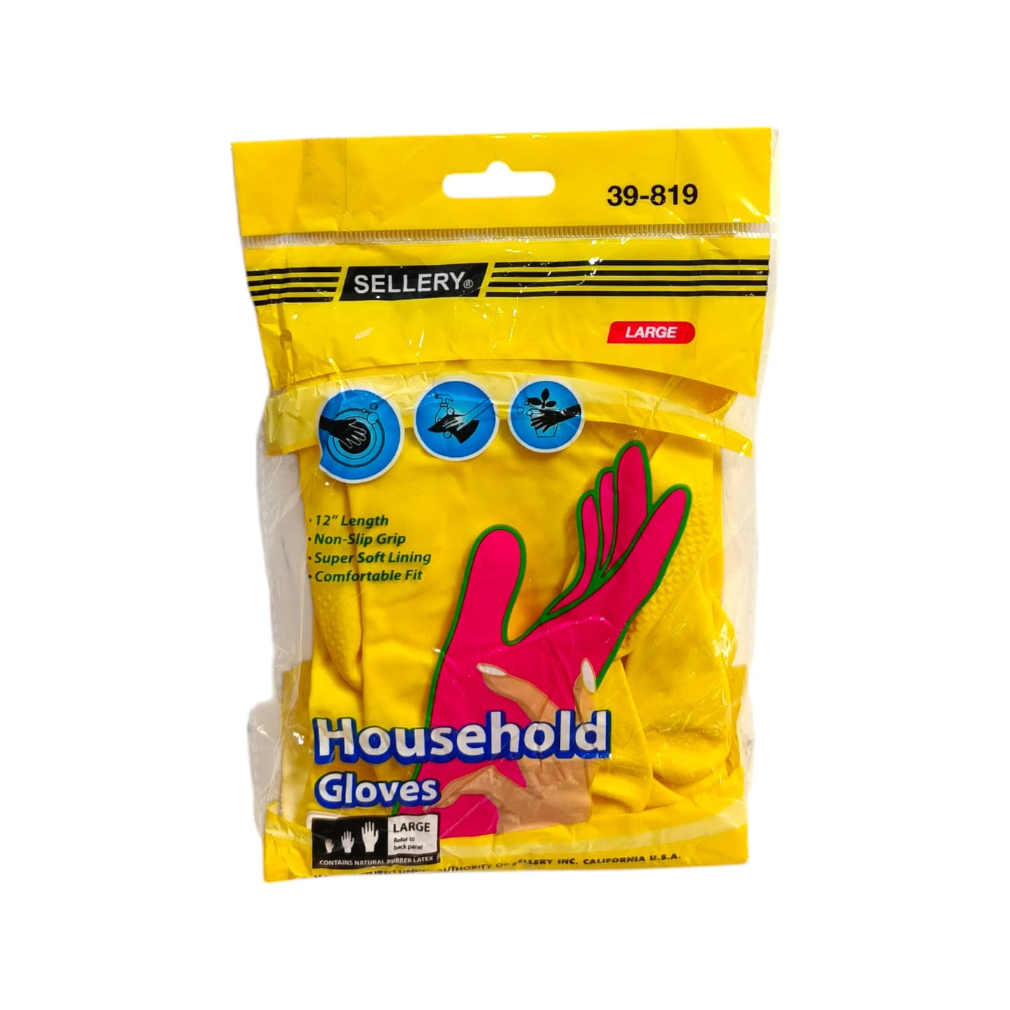 SIZE L / SELLERY 39-819 Sarung Tangan Latex Karet Rubber Safety Gloves Set