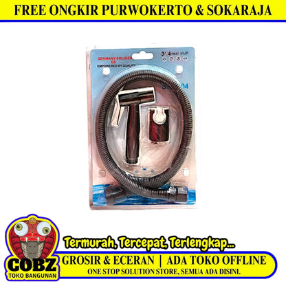 1/2 IN x 120 CM / SOLIGEN GS-G04 Jet Shower Cebok Toilet Stainless Set