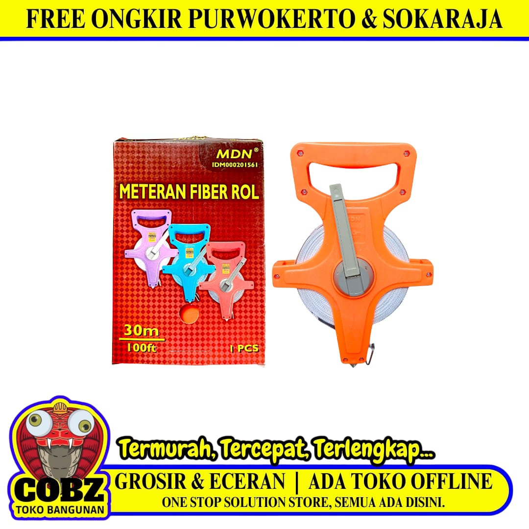 30 M / MDN Meteran Tancap Roll Gulung Alat Ukur Measuring Tape