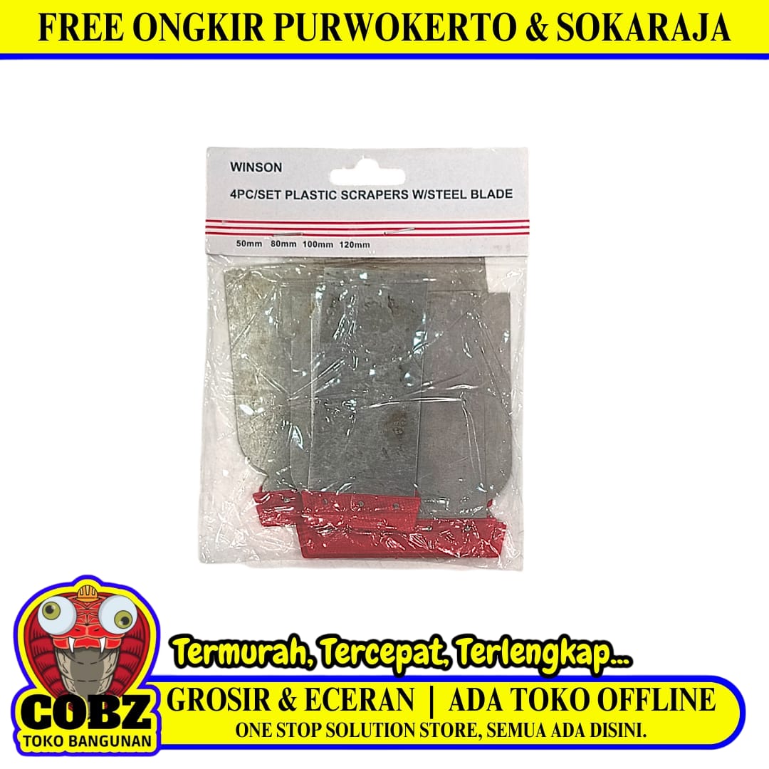 5 - 12 IN / WINSON Sekrap Daun Kape Scrapper Cat Acian Stainless Set