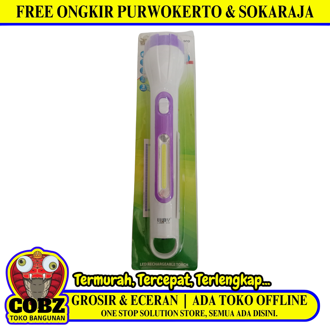 3 WATT + 4 WATT SMD / LUBY L-8909 Senter LED Cas Fitting Colok + Lampu Meja Pcs