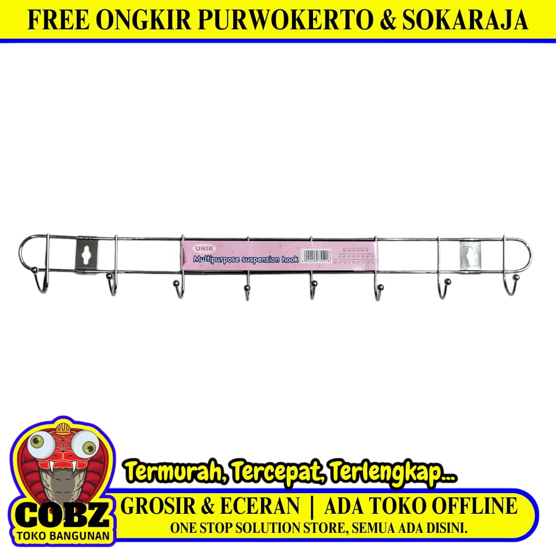 8 KAIT / UNIK KKapstok Cantel Gantungan Baju Dinding Stainless