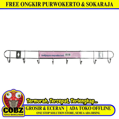 8 KAIT / UNIK KKapstok Cantel Gantungan Baju Dinding Stainless