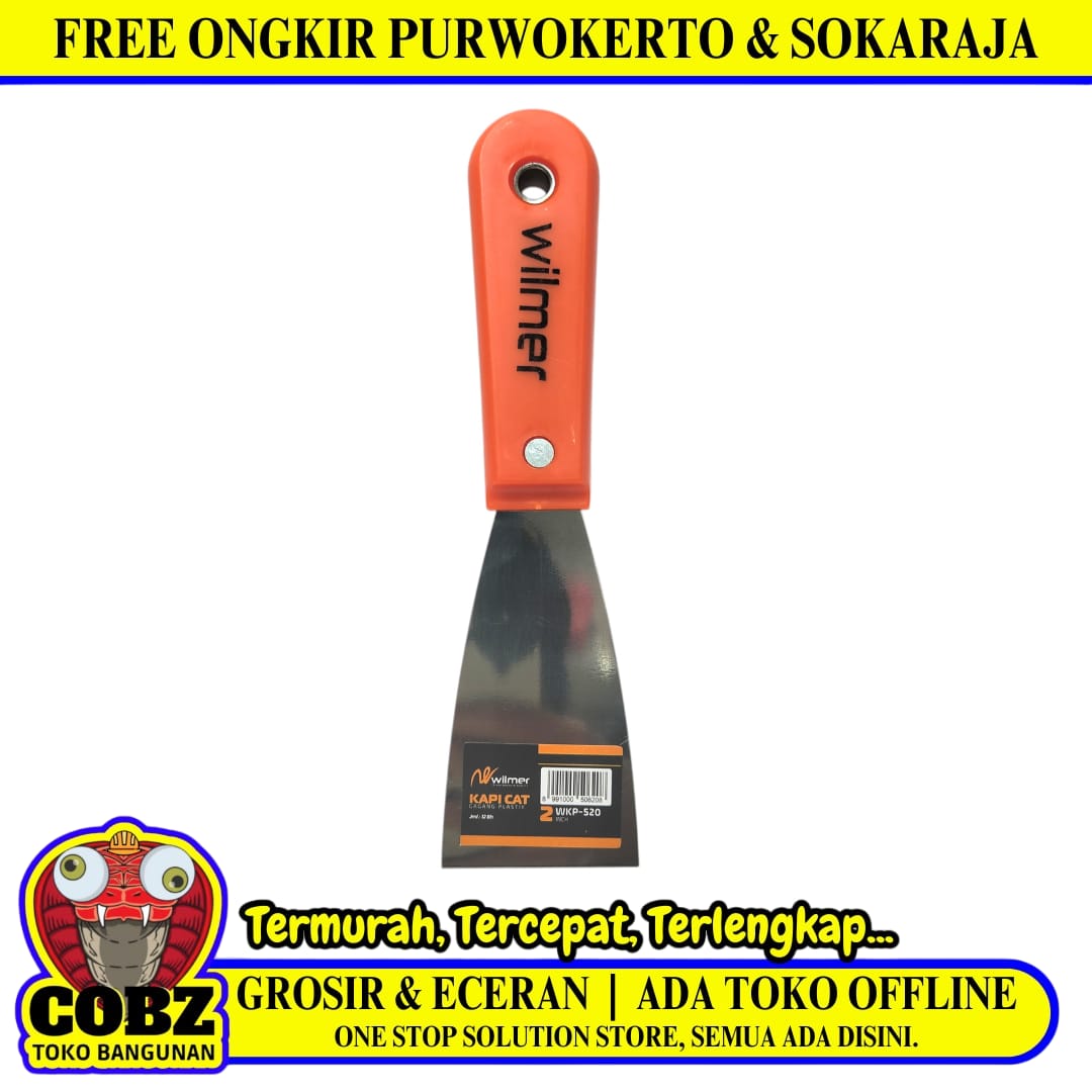 2 IN / WILMER WKP-520  Sekrap Kape Scrapper Cat Perata Acian Gagang Fiber