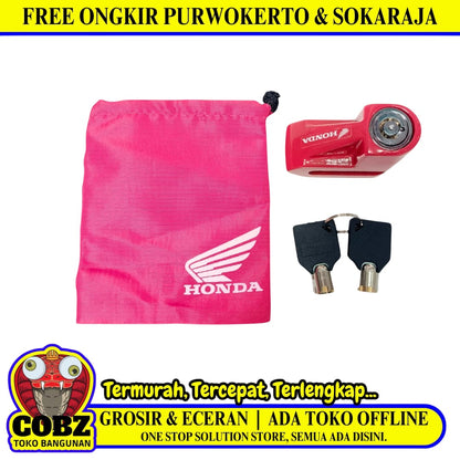 HONDA Gembok Cakram Pengaman Sepeda Motor Disc Brake Anti Maling