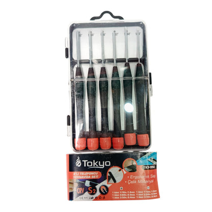 TOKYO TKY-992 Obeng Reparasi Jam HP Komputer Kacamata 6 Pcs Set