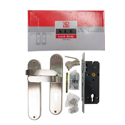 SLG L9009 SN/NP Handle Door Lock Tarikan Handle Kunci Pintu Besar Set