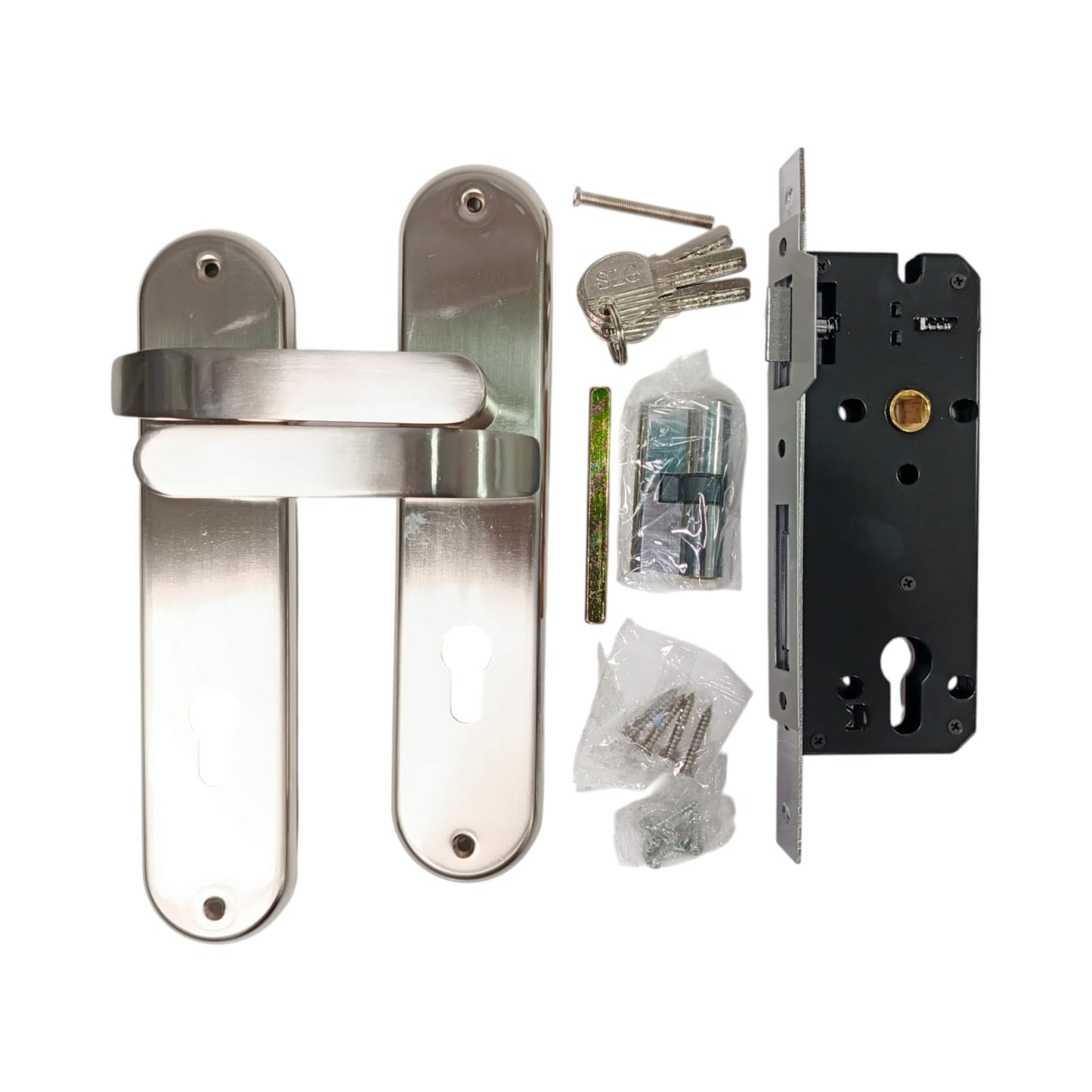 SLG L9009 SN/NP Handle Door Lock Tarikan Handle Kunci Pintu Besar Set