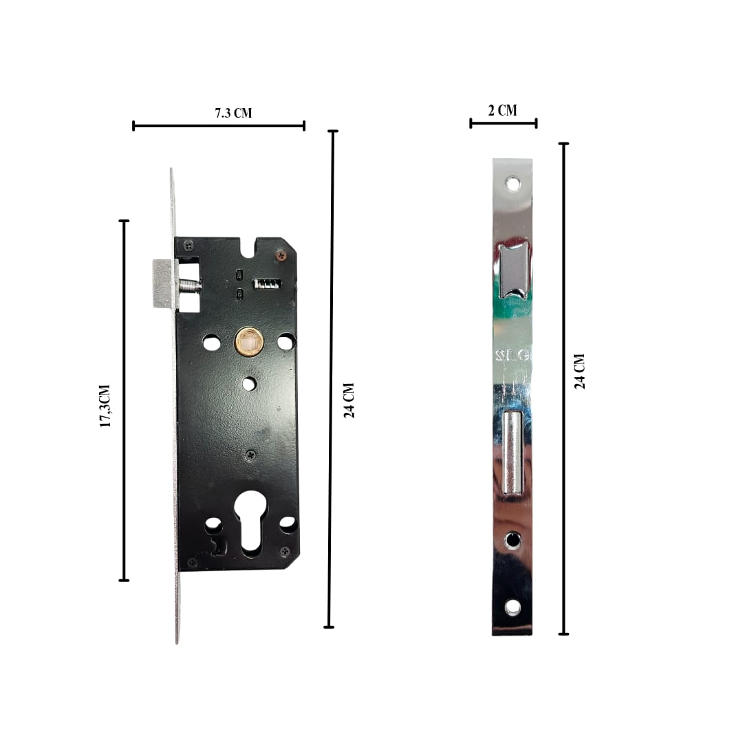 SLG L9007 SN/NP Handle Door Lock Tarikan Handle Kunci Pintu Besar Set