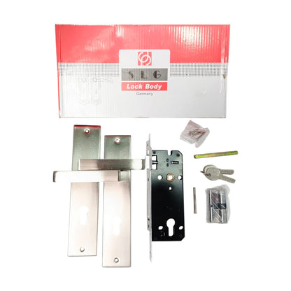 SLG L9007 SN/NP Handle Door Lock Tarikan Handle Kunci Pintu Besar Set