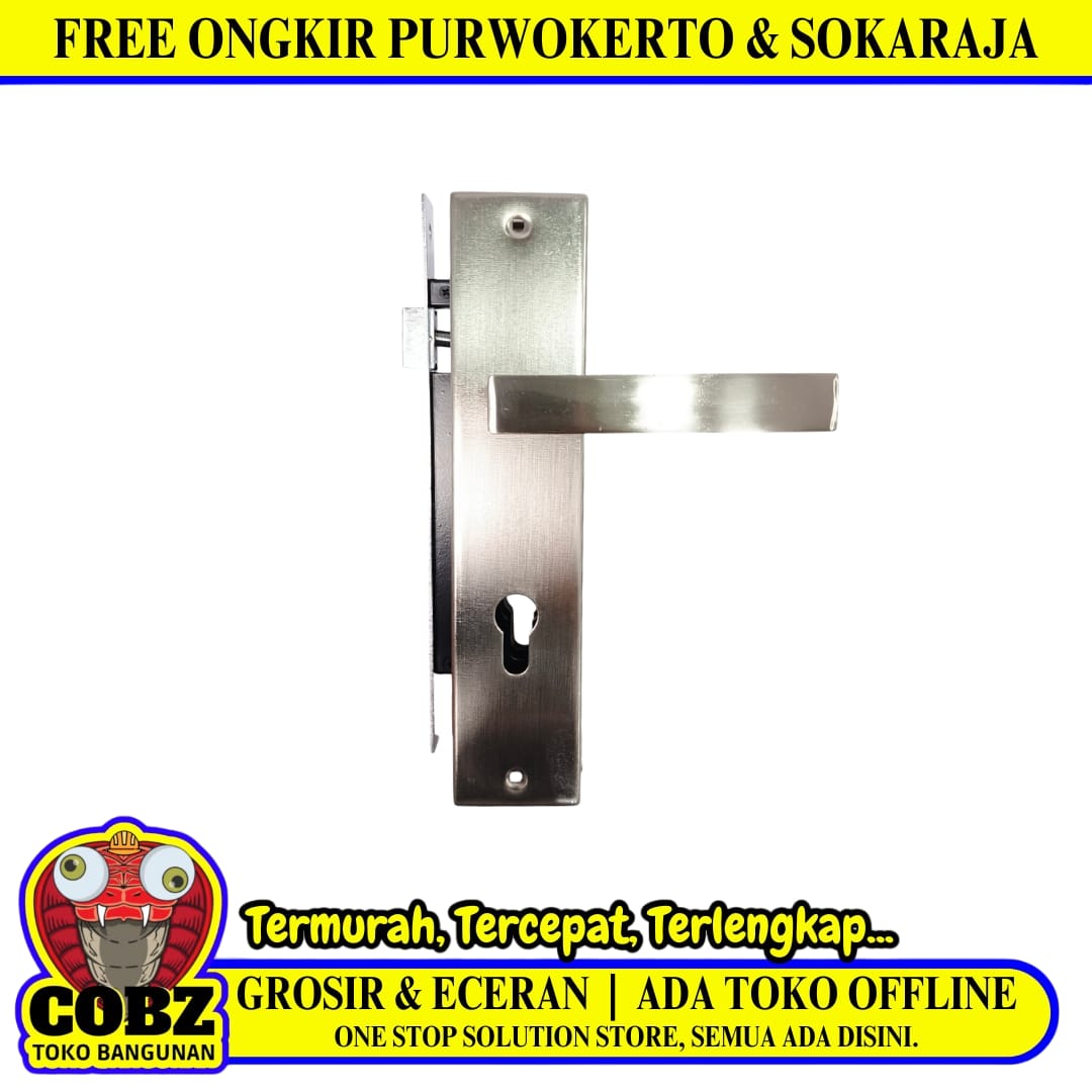 SLG L9007 SN/NP Handle Door Lock Tarikan Handle Kunci Pintu Besar Set