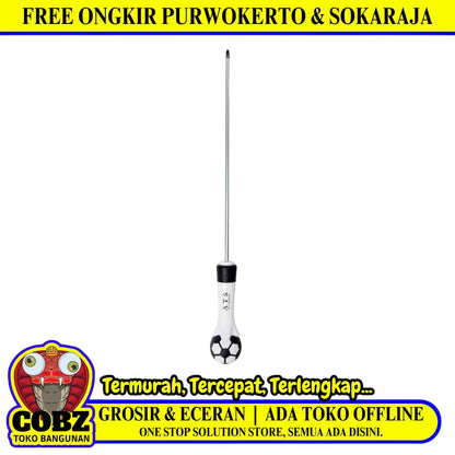 8 IN / ATS CR-V Obeng Screwdriver One Way Plus Gagang Fiber