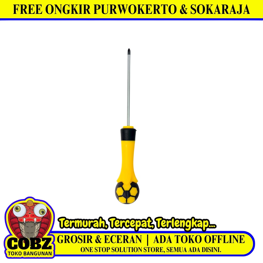 4 IN / ATS CR-V Obeng Screwdriver One Way Plus Gagang Fiber