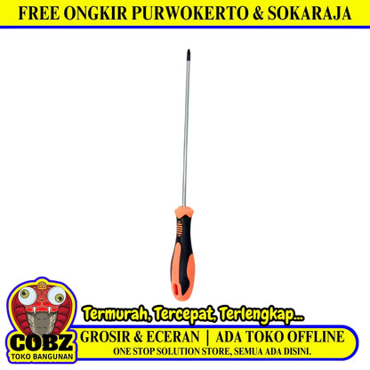 6 IN / COBZ Obeng Screwdriver One Way Plus Gagang Fiber