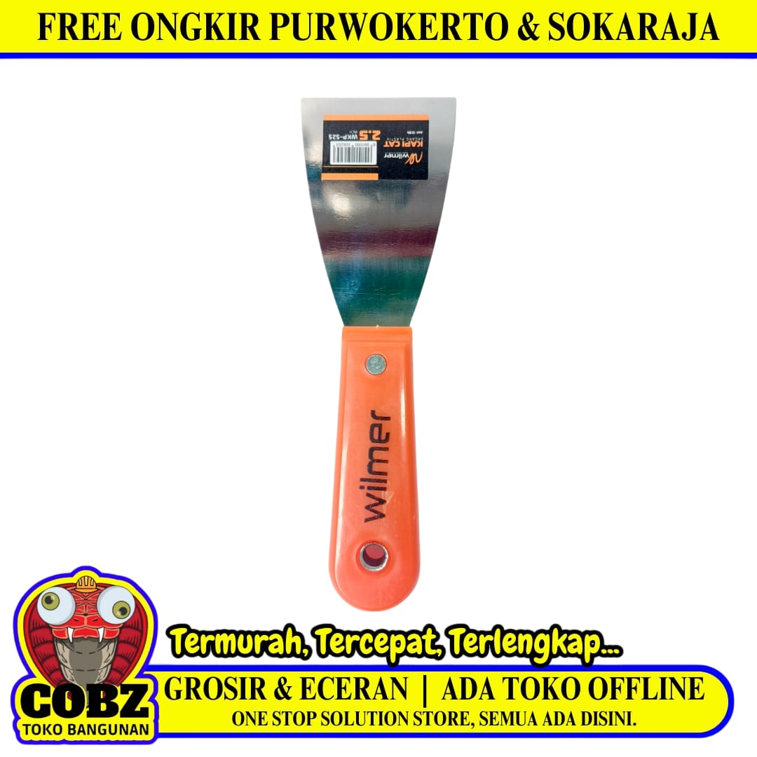 2 1/2 IN / WILMER WKP-525 ekrap Kape Scrapper Cat Perata Acian Gagang Fiber