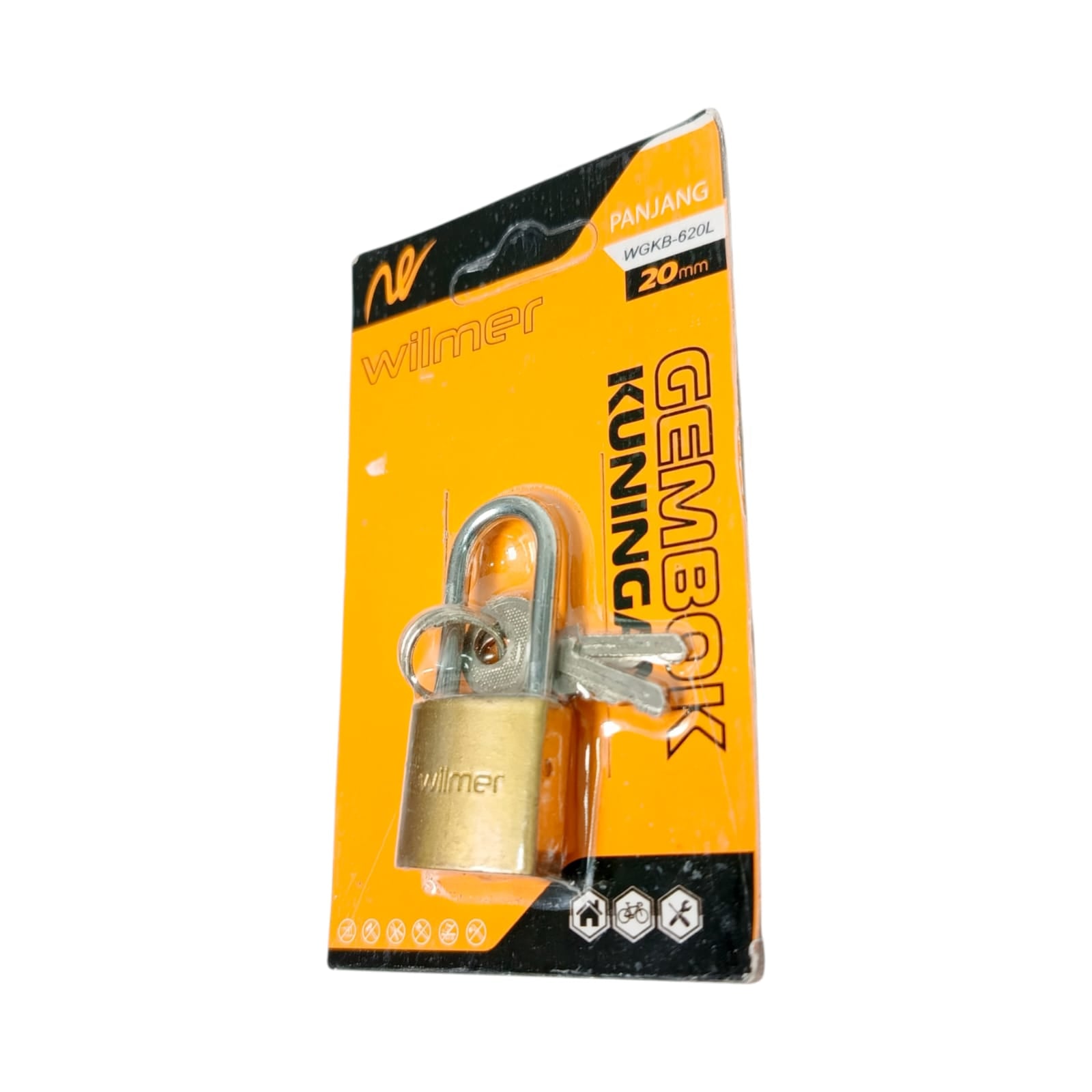 20 MM / WILMER WGKB-620L Gembok Pintu Pagar Padlock Anti Maling Leher Panjang
