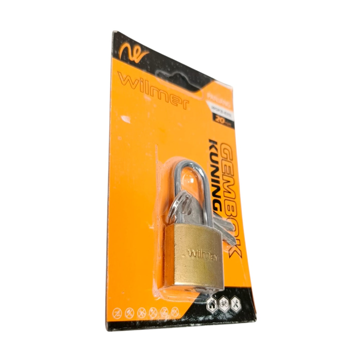 20 MM / WILMER WGKB-620L Gembok Pintu Pagar Padlock Anti Maling Leher Panjang
