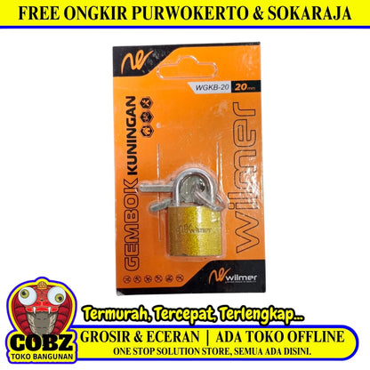 20 MM / WILMER WGKB-20 Gembok Pintu Pagar Padlock Anti Maling Leher Pendek