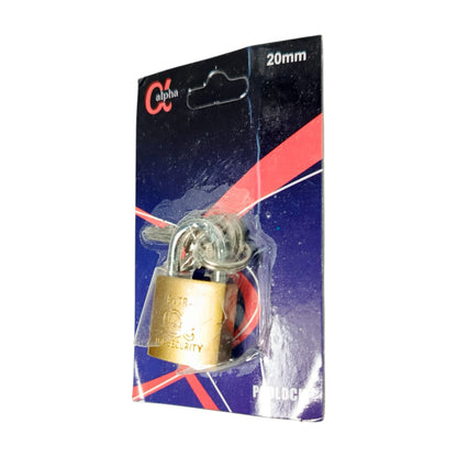 20 MM / ALPHA Gembok Pintu Pagar Padlock Anti Maling Leher Pendek