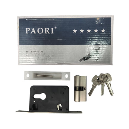 PAORI 4501 NB Slot Body Kunci Pintu Geser Lidah Mekar Sliding Door Set