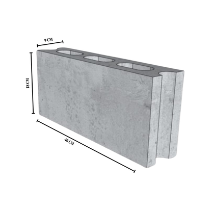 9 CM x 18 CM x 40 CM / TM Batako Pcs