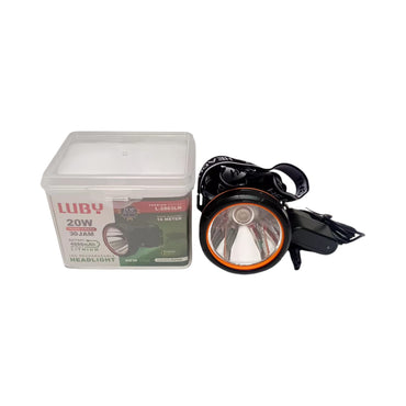 20 WATT / LUBY L-2863LN Senter Kepala Lampu LED Headlamp Jauh Dekat Charge