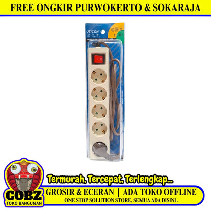 5 LB x 150 CM / UTICON ST-1582 Stop Kontak Colokan Terminal Kabel 1,5 M