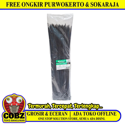 3.6 MM x 300 MM / MATSUI Kabel Cable Ties Tali Ripet 30 CM Hitam Pack