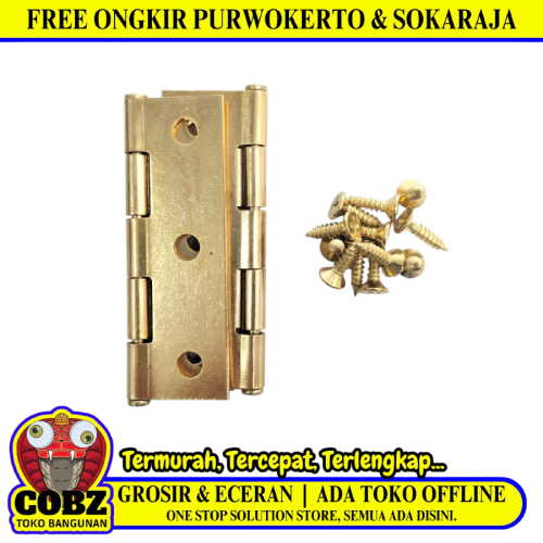 2 1/2 IN / VICO  Engsel Kupu Kupu Pintu Jendela Hinge Stainless Set
