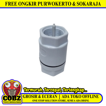 3/4 IN / FINA Tosen Tusen Tesen Foot Klep Valve Plastik PVC
