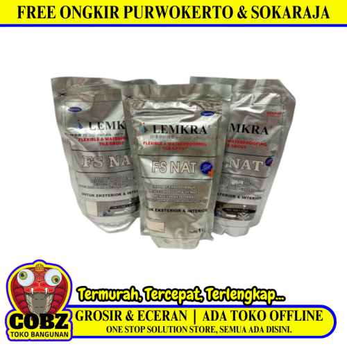 1 KG / LEMKRA Semen Nat Pengisi  Keramik Tile Grout Warna Muda