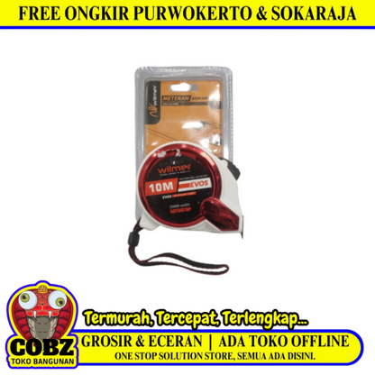 10 M / WILMER Meteran Alat Ukur Tukang Bangunan Measuring Tape