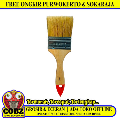 2 1/2 IN / GLD Kuas Cat Tembok Kayu Besi Air Acyrlic Paint Brush