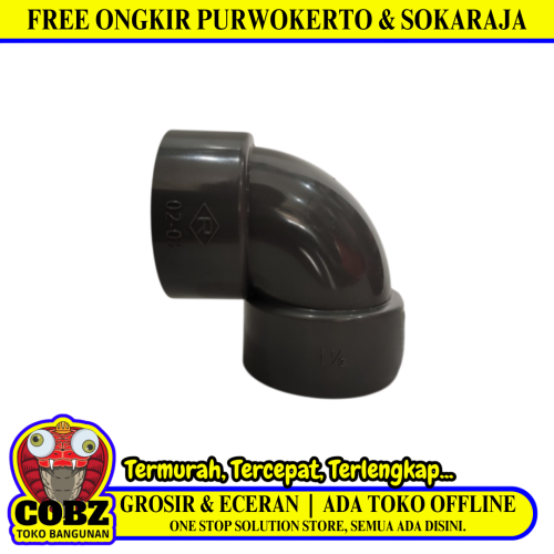 1 1/2 IN / RUCIKA D-DL Elbow Knee Keni L Sambungan Fitting Pipa PVC