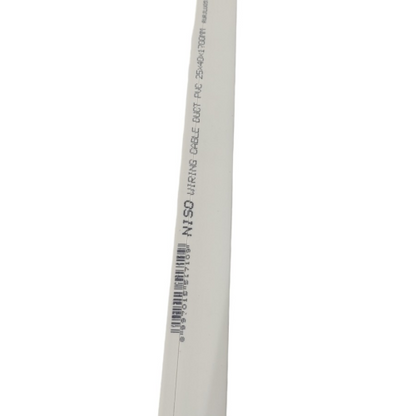 25 MM x 40 MM x 1.7 M / NISO Kabel Dak Ducting Trunking Protector Putih Batang