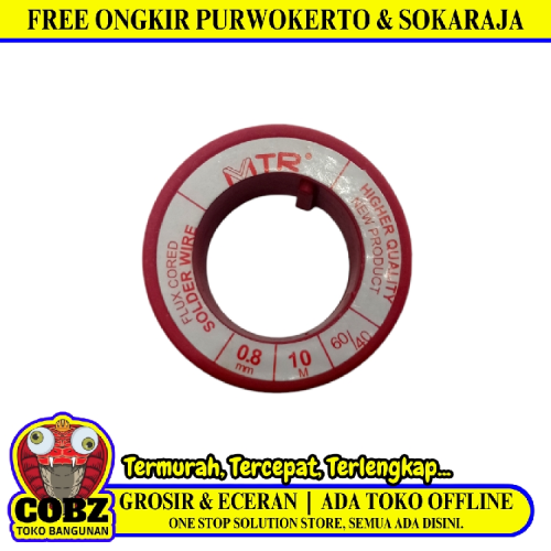 0.8 MM x 10 M / MTR Tinol Tin Timah Solder 10 M Roll