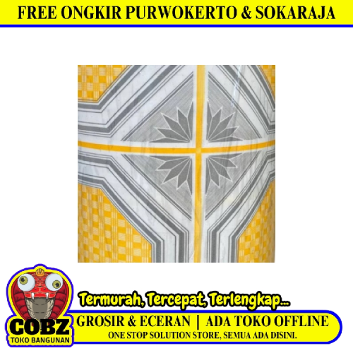 120 CM / TM Karpet Perlak Lantai Meja Vinyl PVC Yellow Meter