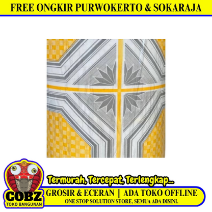 120 CM / TM Karpet Perlak Lantai Meja Vinyl PVC Yellow Meter