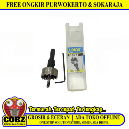 25 MM / LUMOS Hole Saw Mata Bor Hidroponik Pelubang Besi Plastik PVC