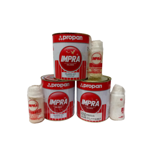 1 KG / IMPRA MELAMINE LACK Cat Vernis Kayu Wood Stain Oil Based Paint Kaleng