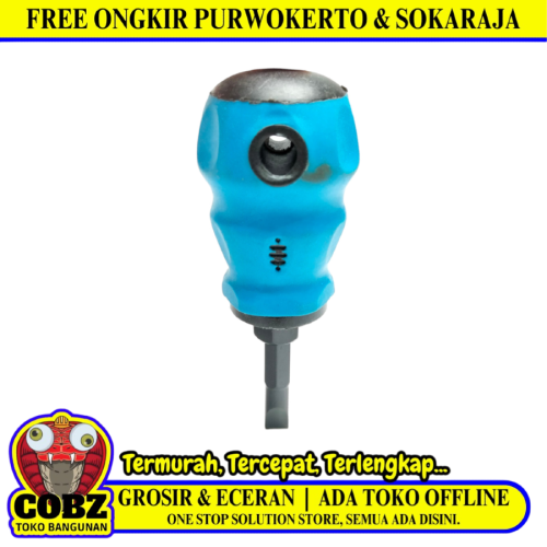 1 1/2 IN / COBZ Obeng Screwdriver Two Way Bolak Balik Plus Minus Mini Gagang Karet