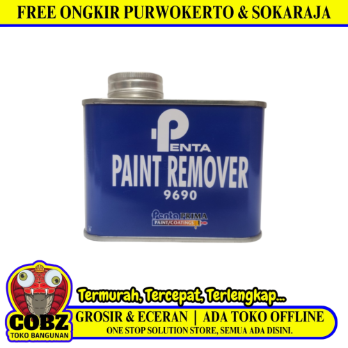 1/4KG/PENTA PAINT REMOVER Cairan Penghapus Cat Kayu Besi Tembok Kaleng